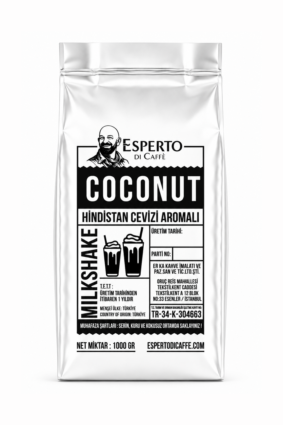 Esperto DiCaffe Milkshake Hindistan Cevizi 1000g