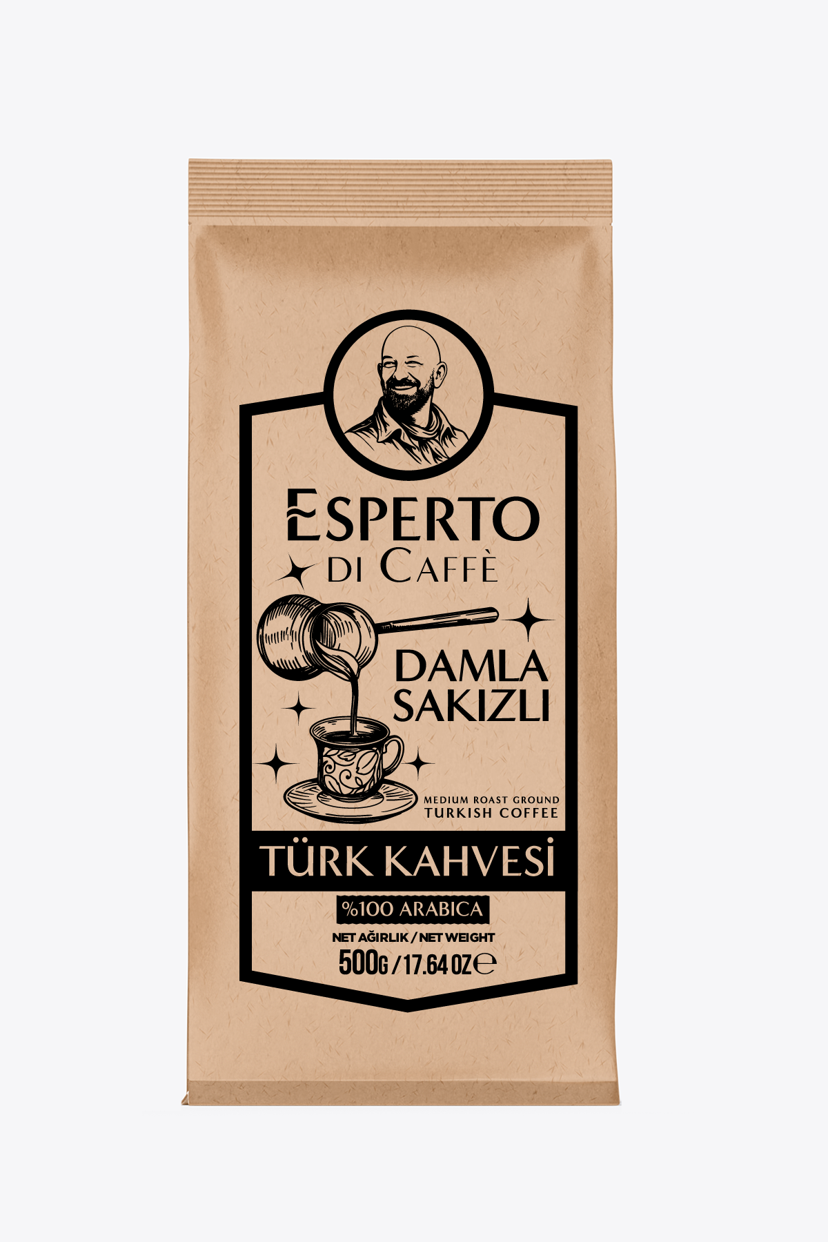 Esperto DiCaffe Aromalı Türk Kahvesi Damla Sakızlı 500g