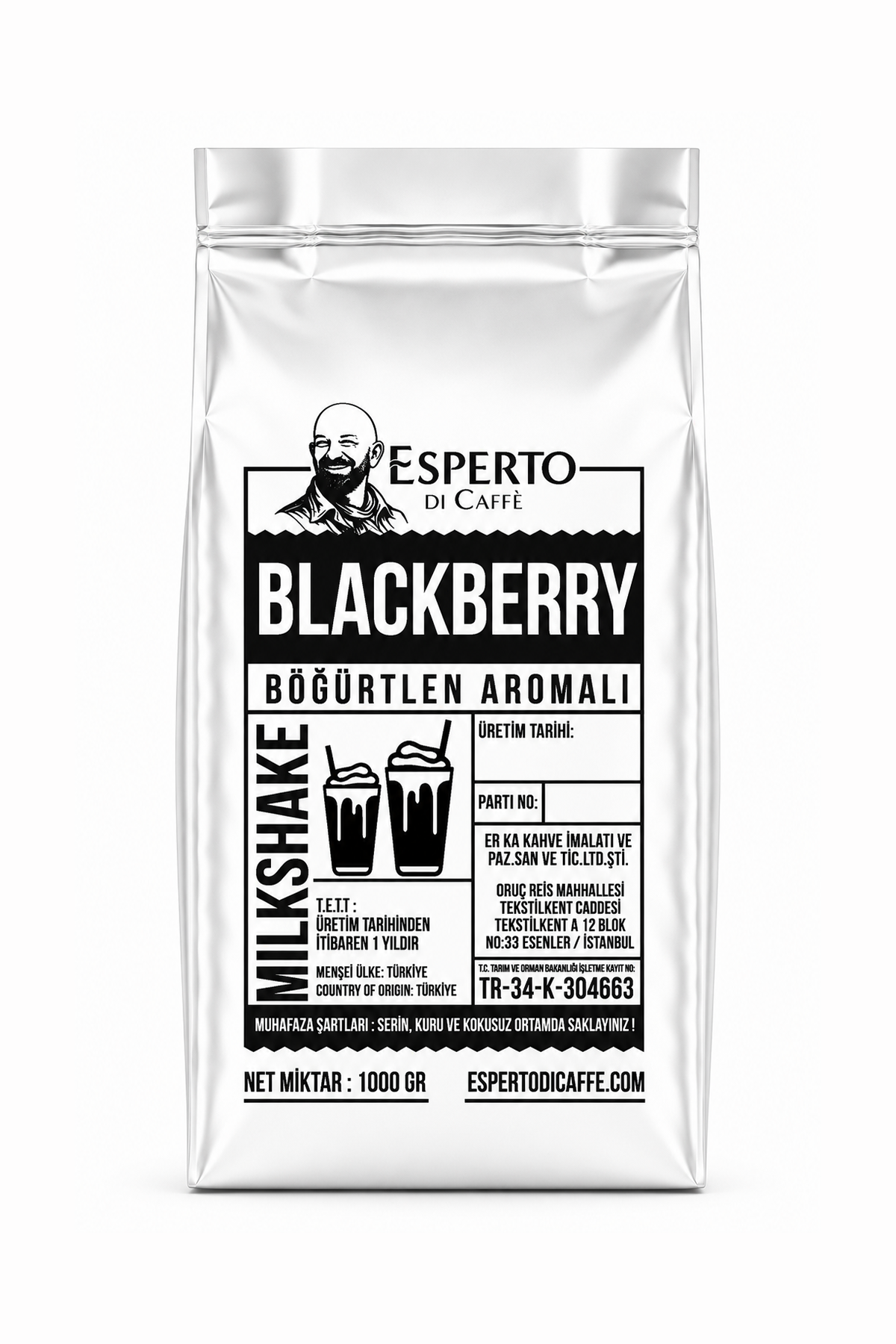 Esperto DiCaffe Milkshake Böğürtlen 1000g