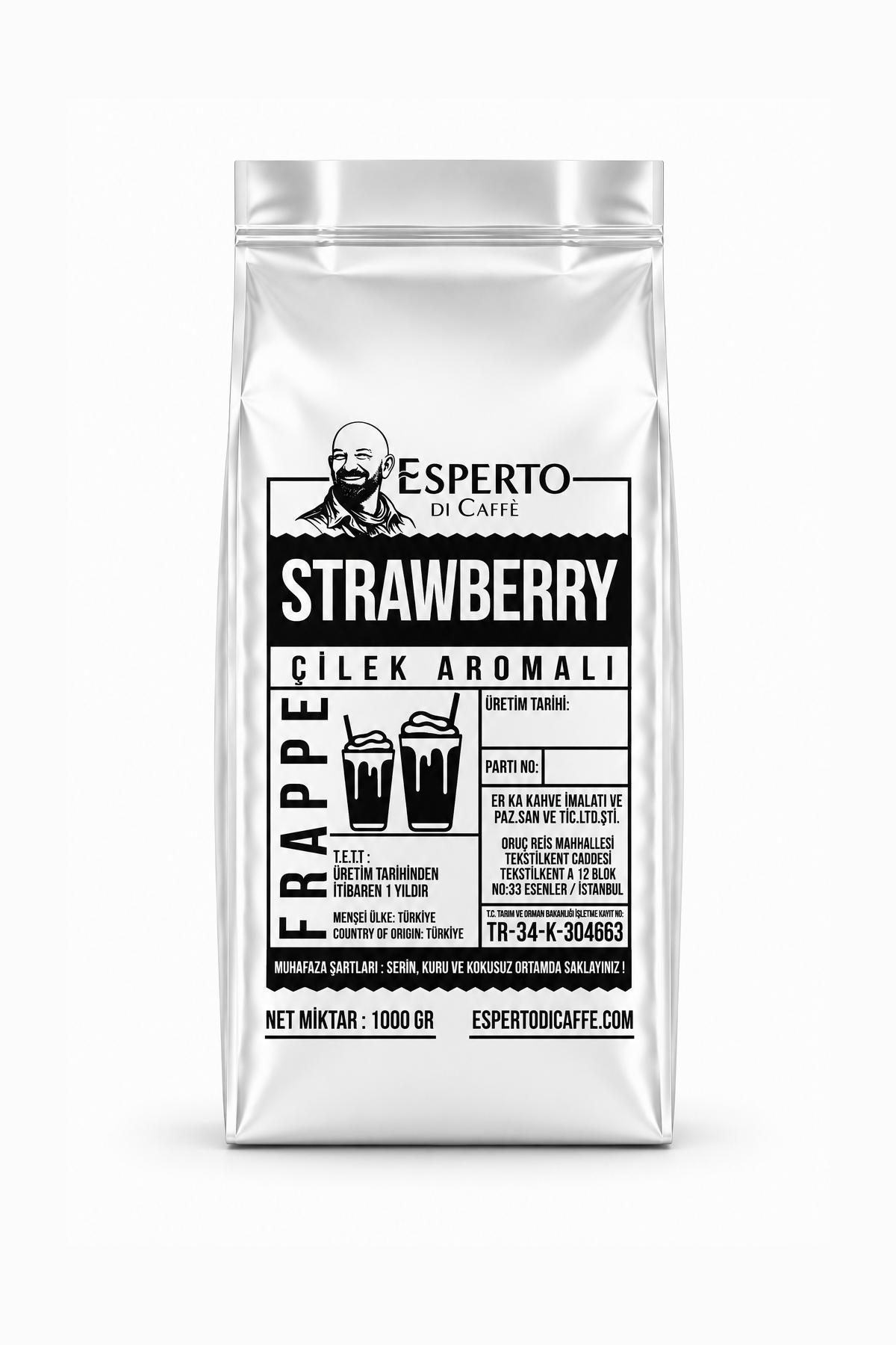 Esperto DiCaffe Smoothie Frappe Çilek 1000g