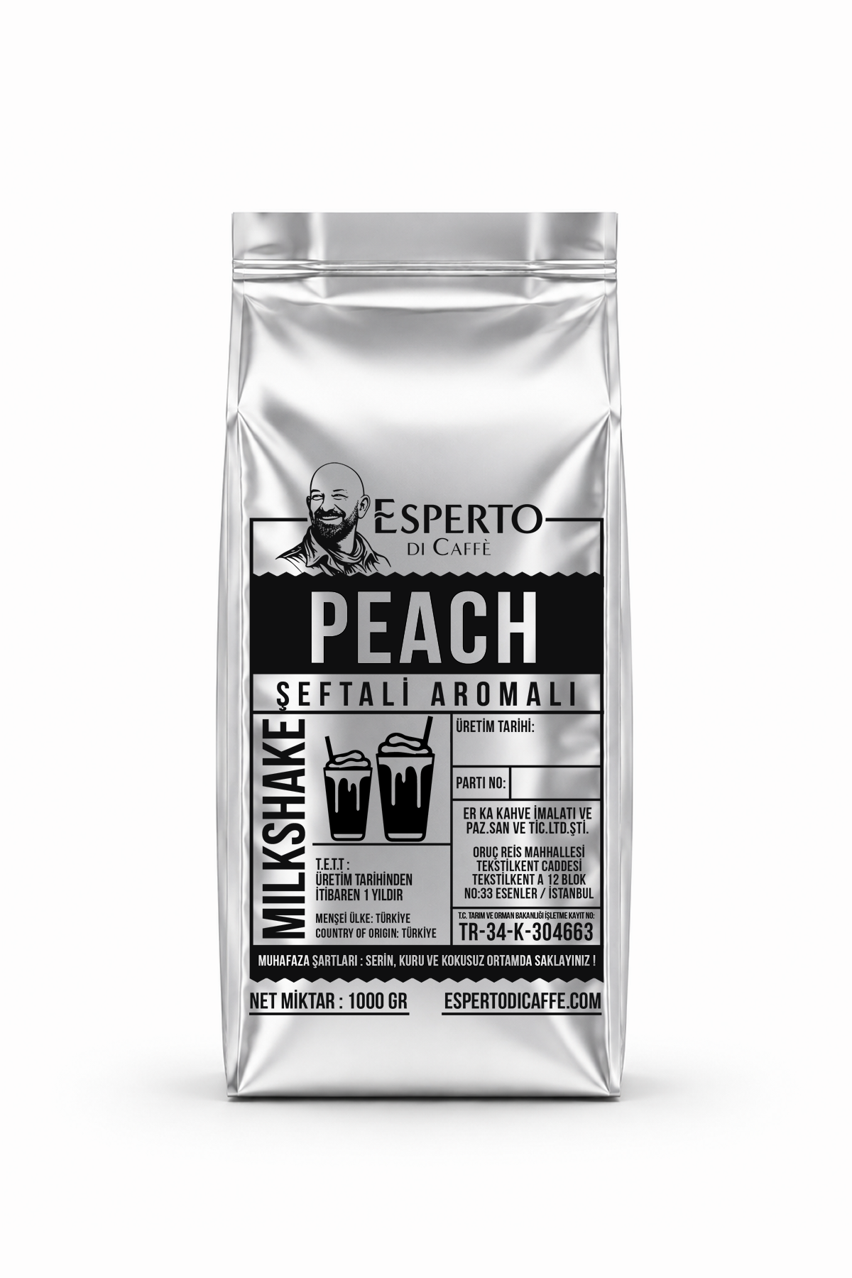 Esperto DiCaffe Milkshake Şeftali 1000g