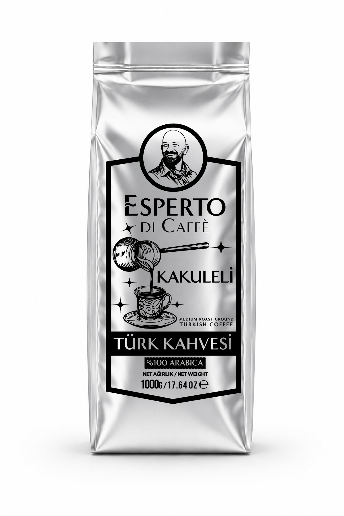 Esperto DiCaffe Aromalı Türk Kahvesi Kakuleli 1000g